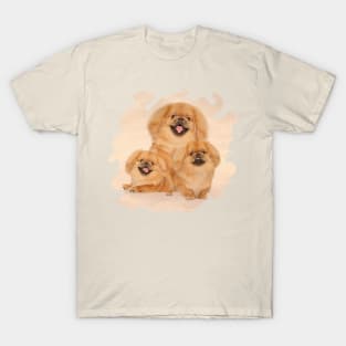 Pekingese dogs collage T-Shirt